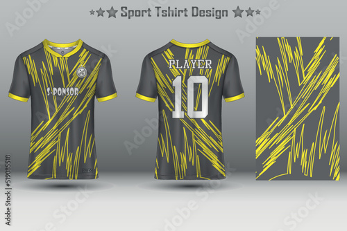 Football jersey mockup and sport jersey mockup with abstract geometric pattern
