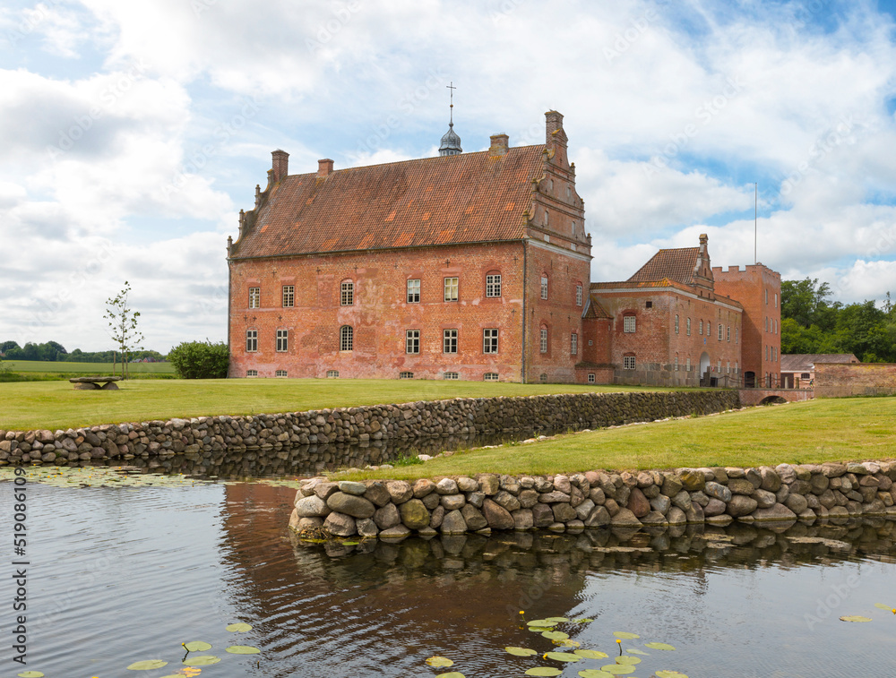Obraz premium Broholm castle, Funen, Denmark