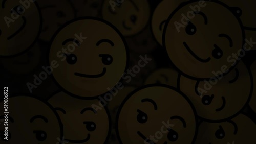 emoji cool wink dark photo