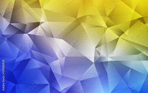 Light Blue  Yellow vector shining triangular layout.