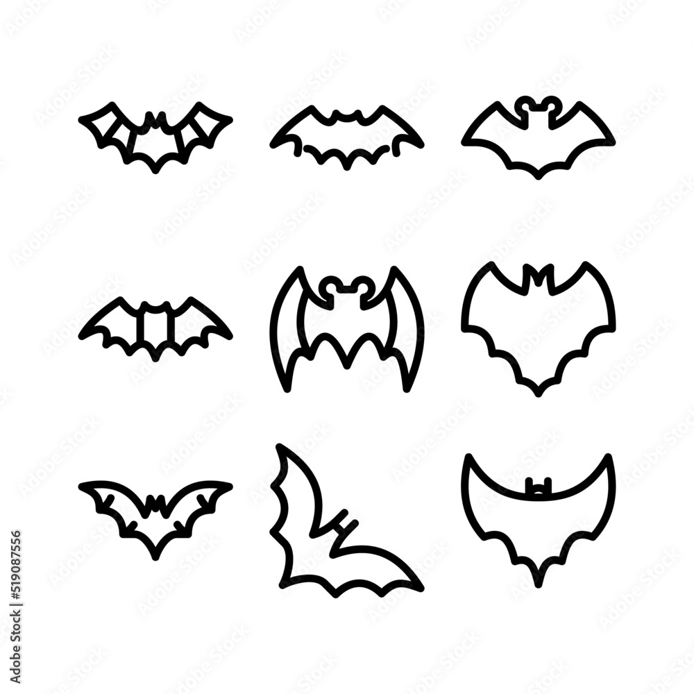 bat icon or logo isolated sign symbol vector illustration - high quality black style vector icons

