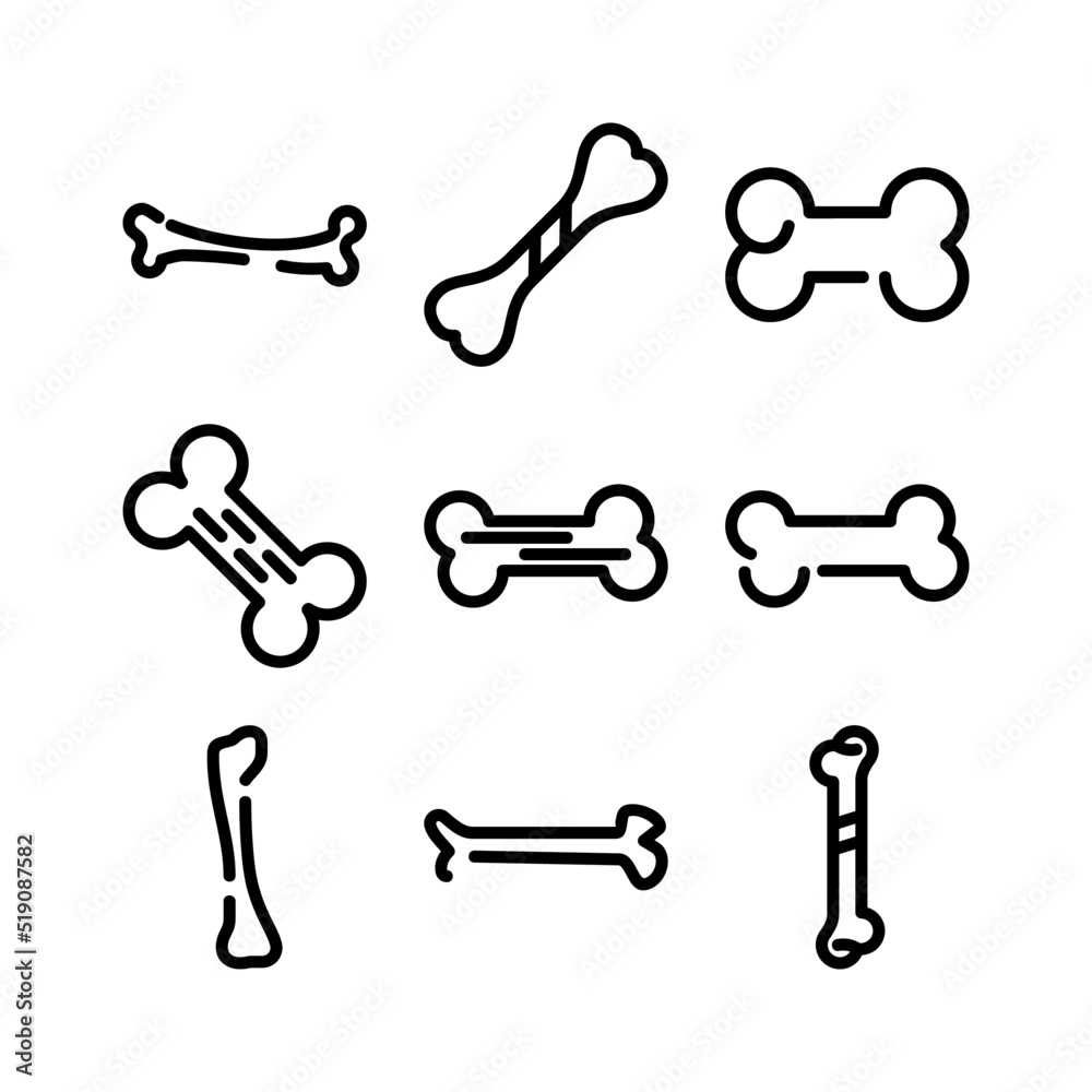 Naklejka premium bone icon or logo isolated sign symbol vector illustration - high quality black style vector icons 