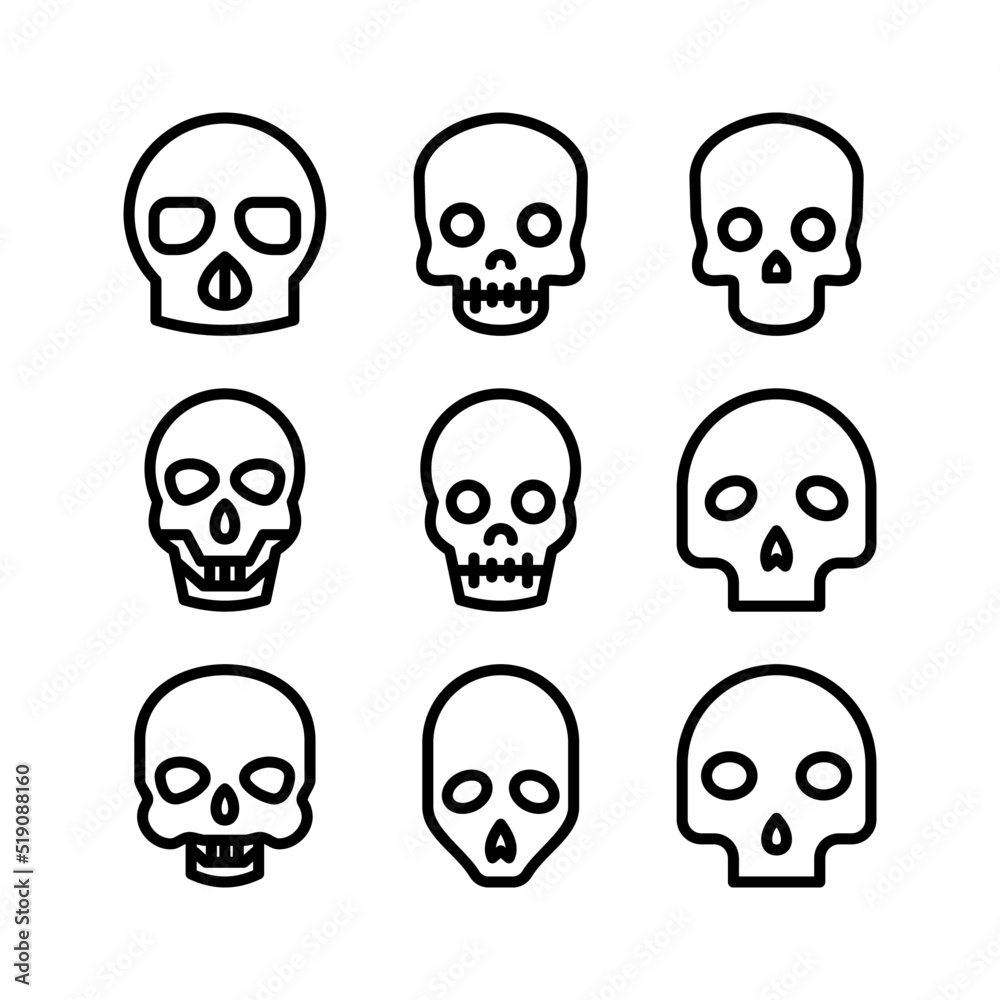 skull icon or logo isolated sign symbol vector illustration - high quality black style vector icons
