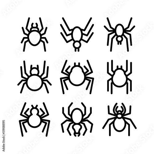 spider icon or logo isolated sign symbol vector illustration - high quality black style vector icons  © EKOSOFIYANTONO