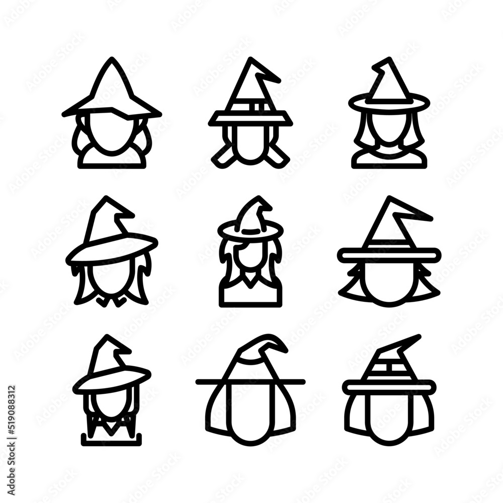witch icon or logo isolated sign symbol vector illustration - high quality black style vector icons
