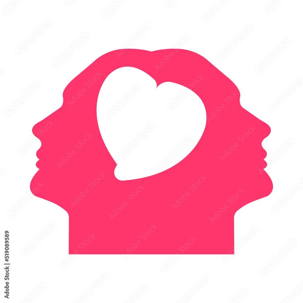 two-faced personality. mood disorder concept. person with mental health and mental problems. Imagination. Web banner. Copy space. world mental health day.