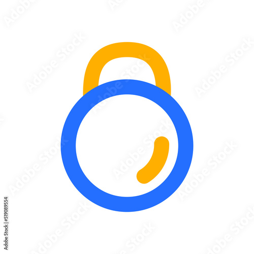 Kettlebell Icon with Outline Color