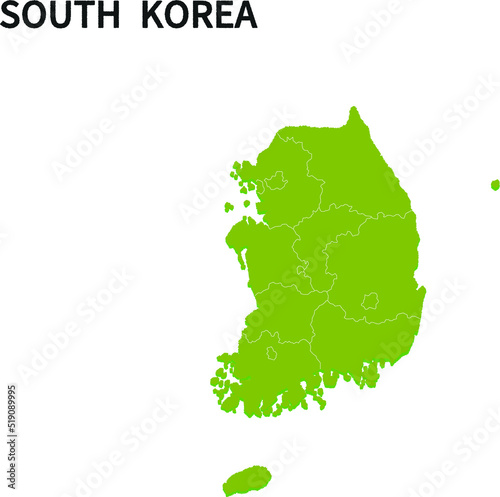 韓国/SOUTH KOREAの地域区分イラスト