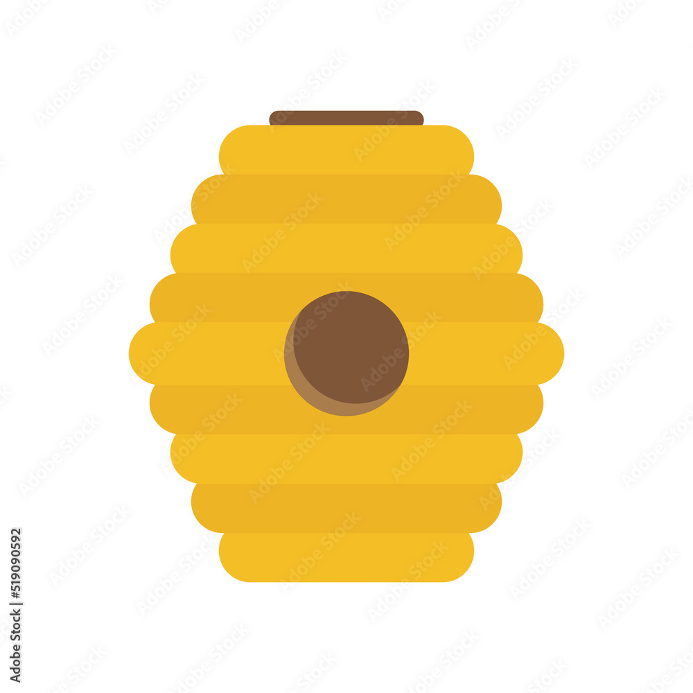 Flat icon beehive isolated on white background. Vector illustration. Flat icon beehive isolated on white background. Vector illustration.