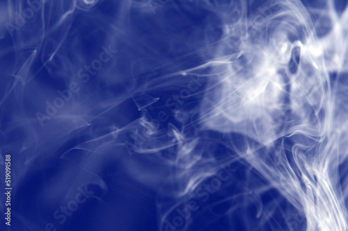 Blue sports smoke, abstract background material.