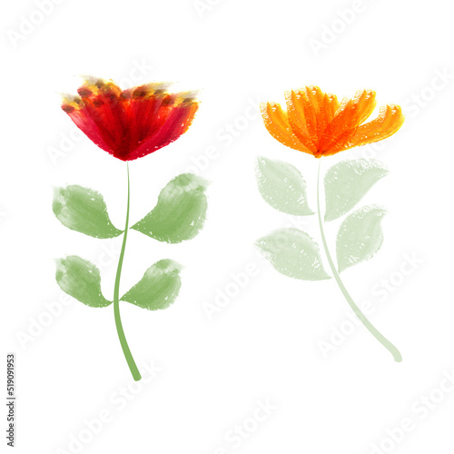 red and yellow color flower background