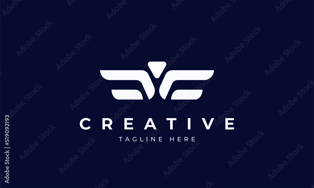 Illustration modern abstract geometric V wings vector logo design template
Illustration modern abstract geometric V wings vector logo design template