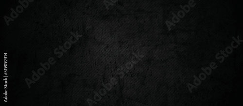 Blank wide screen Real chalkboard background texture. Texture of old gray concrete wall for dark background. 
