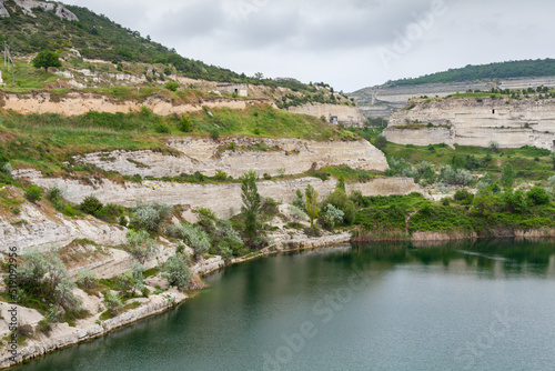 Inkerman Quarry coastal view. Crimea landscape photo