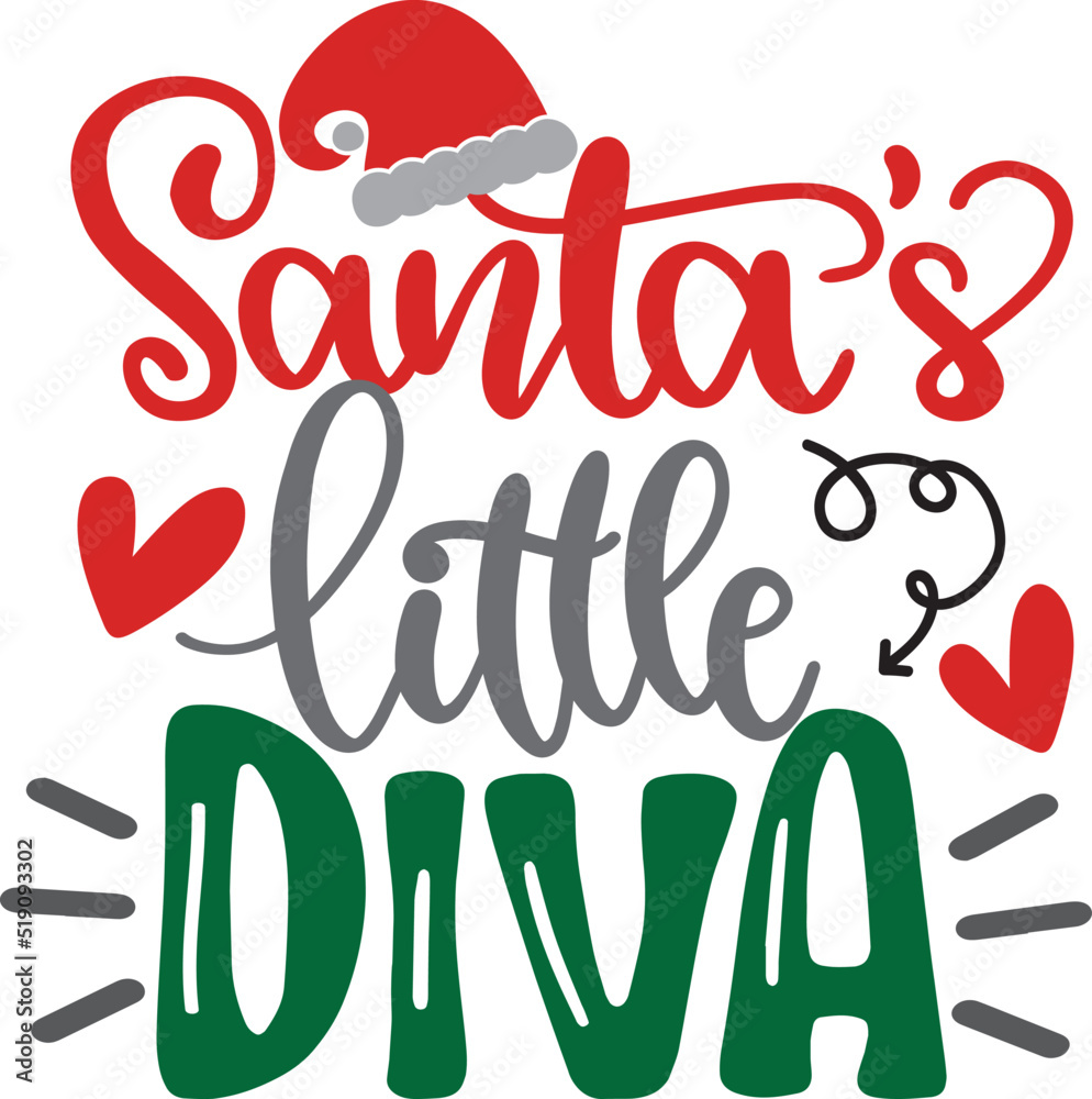 Obraz premium Santa's Little Diva