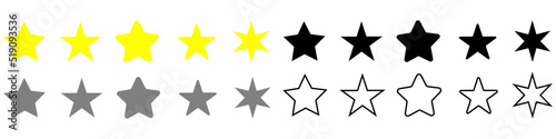 Star icon vector set. winner illustration sign collection. rising symbol. space logo.