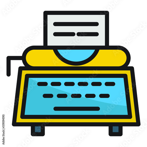 type machine Vector icon which is suitable for commercial work
