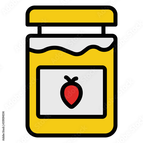 strawberry jam Vector icon which is suitable for commercial work

