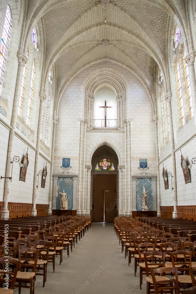 La Planche. Choeur de l'église Saint-Jacques. Loire-Atlantique. Pays de la Loire	