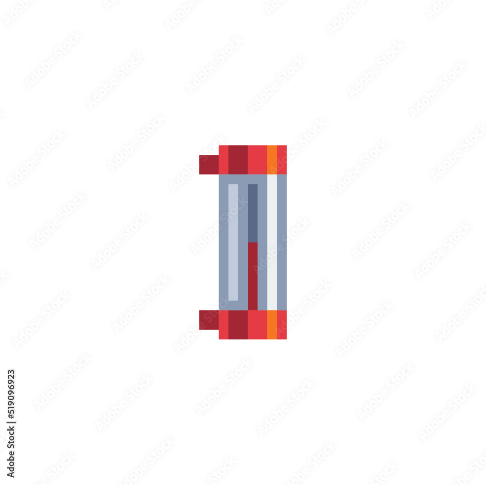 Wall thermometer pixel art icon. Isolated vector illustration. 8-bit sprite. Design stickers, logo, mobile app. Wall thermometer pixel art icon. Isolated vector illustration. 8-bit sprite. Design stickers, logo, mobile app.