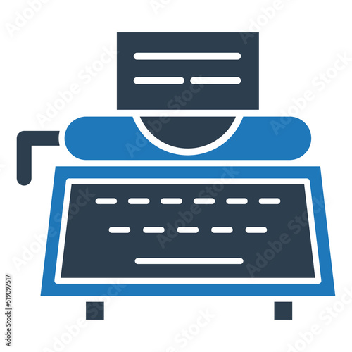 type machine Vector icon which is suitable for commercial work

