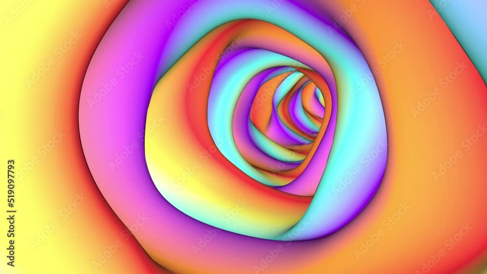 Rainbow tunnel abstract color intro able to loop seamless 4k Rainbow tunnel abstract color intro able to loop seamless 4k