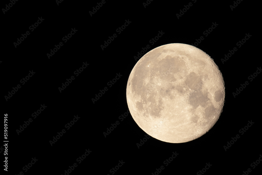 High angle view of full moon. Copy space. High angle view of full moon. Copy space.