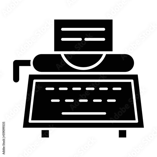 type machine Vector icon which is suitable for commercial work

