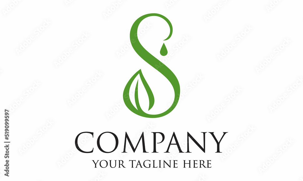 Green Color Initial Letter S Leaf Nature Eco Logo Design Green Color Initial Letter S Leaf Nature Eco Logo Design