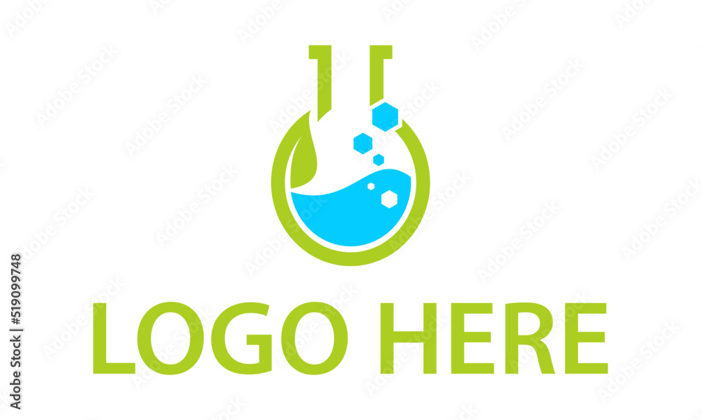 Green Color Lab Glass Science Leaf Nature Eco Logo Design Green Color Lab Glass Science Leaf Nature Eco Logo Design
