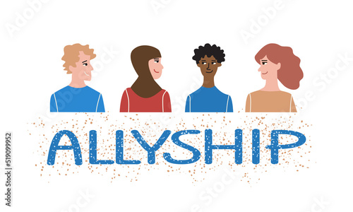 Diverse multi-ethnic and multicultural people are together.