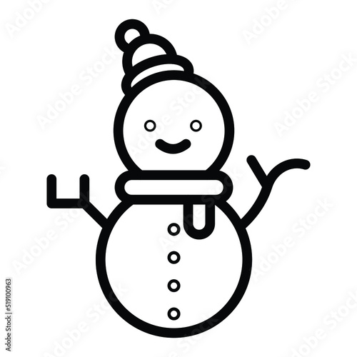 Snowman Vector icon which is suitable for commercial work

