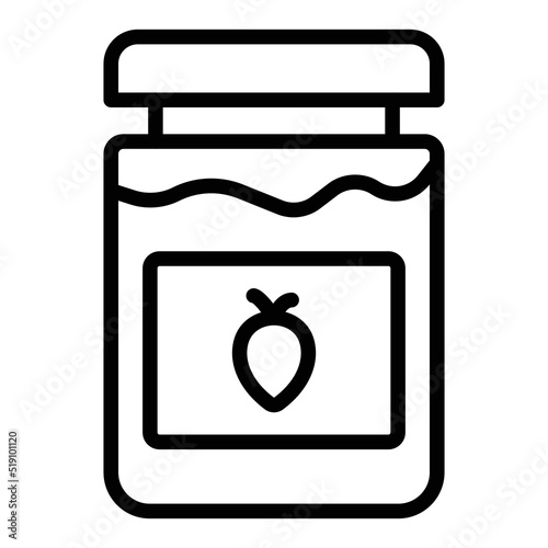 strawberry jam Vector icon which is suitable for commercial work

