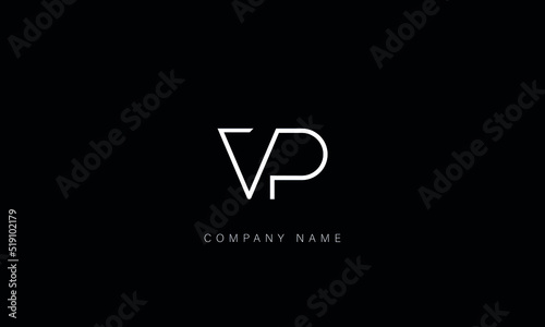 VP, PV Abstract Letters Logo Monogram