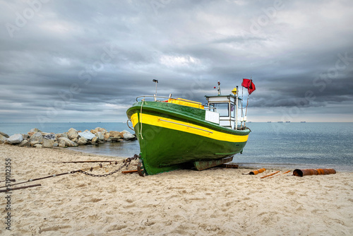 Fototapeta Naklejka Na Ścianę i Meble -  Fishing boat on the Baltic Sea