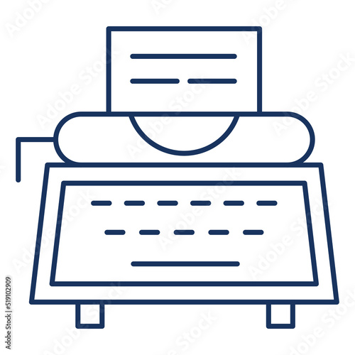 type machine Vector icon which is suitable for commercial work

