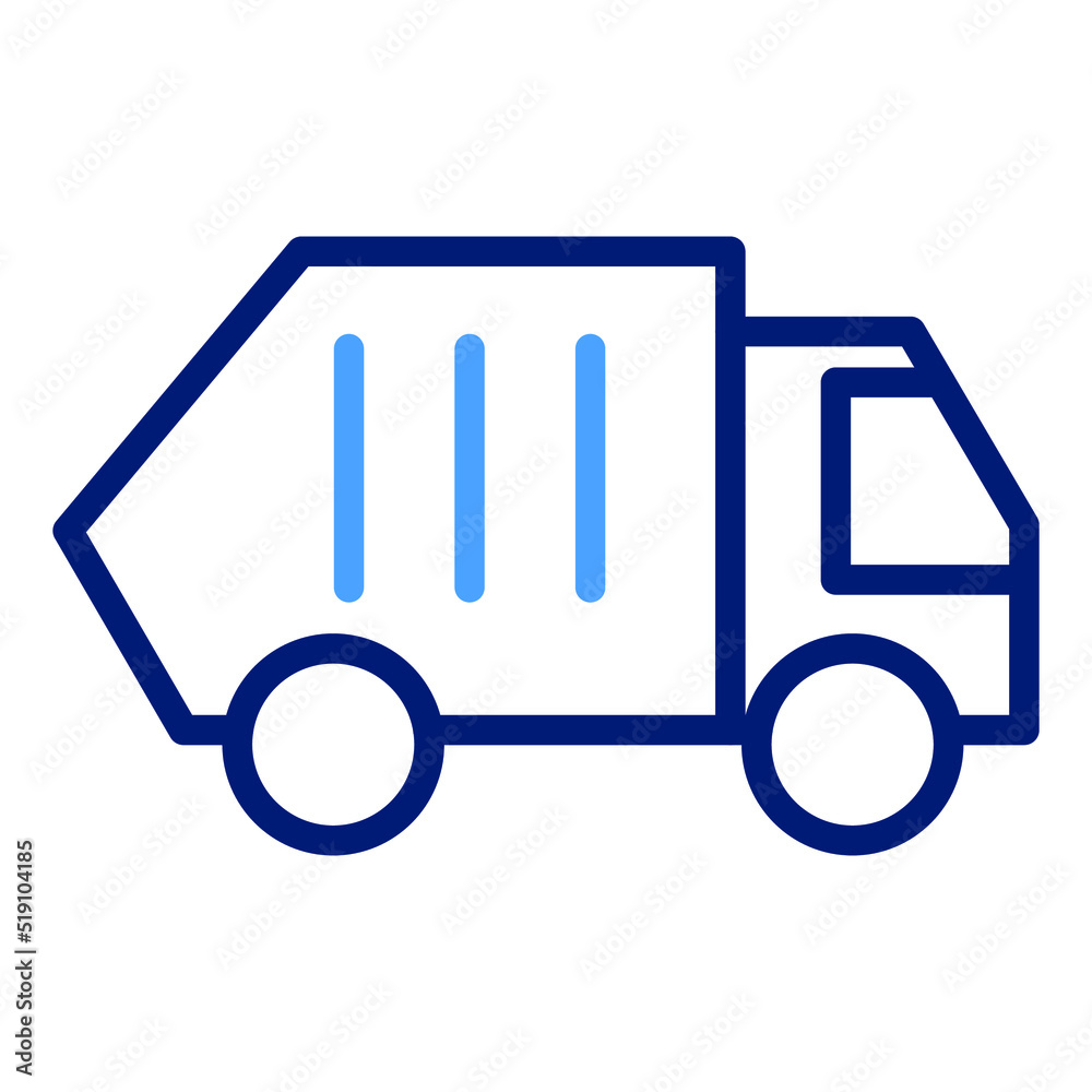 trash truck Vector icon which is suitable for commercial work
