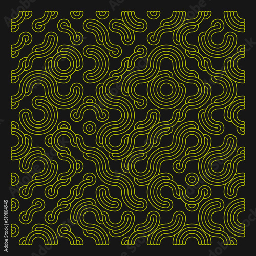 Color truchet tiling connections illustration