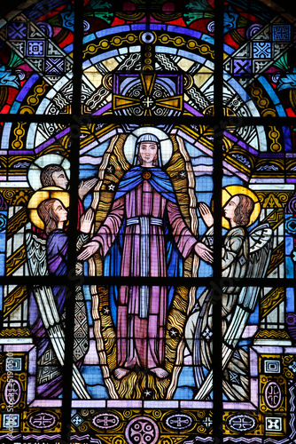 Notre Dame de Brebires basilica stained glass by Jacques Gruber