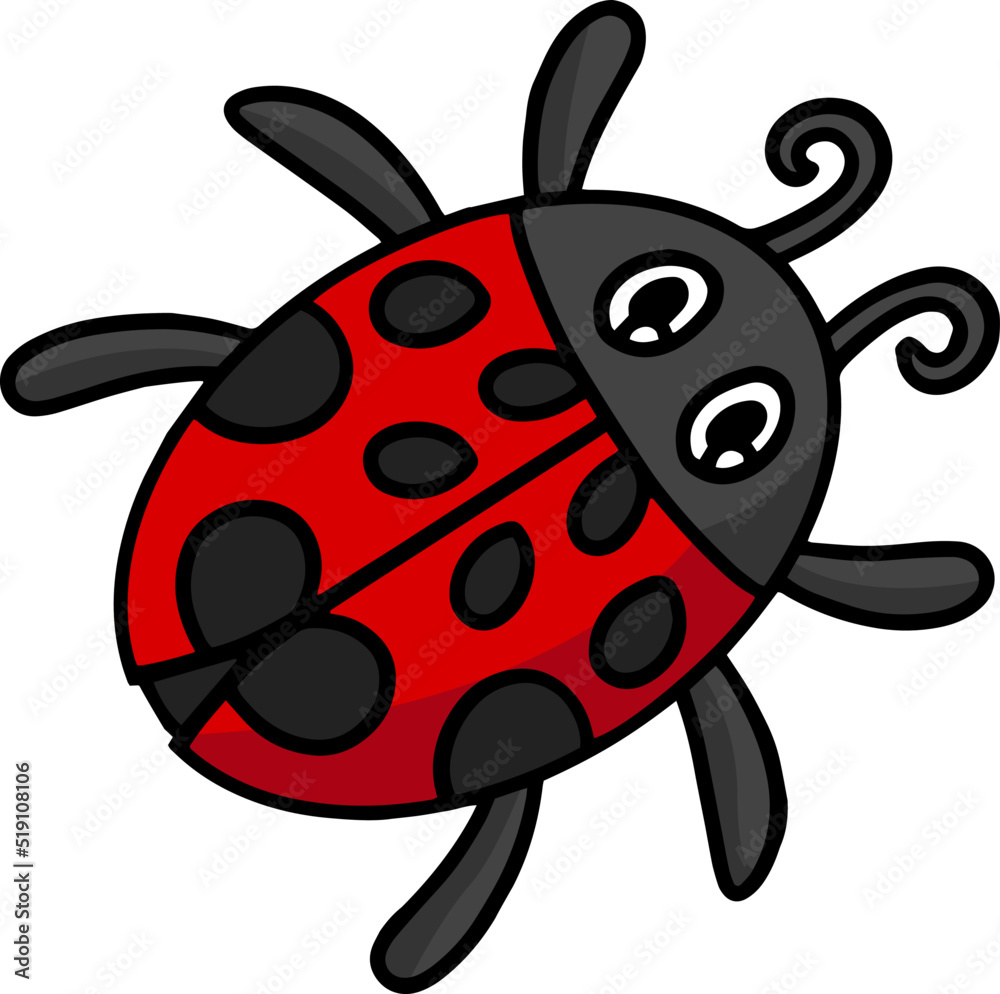 Obraz premium Ladybug Animal Cartoon Colored Clipart 