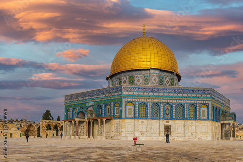 Fotobehang Dome Of The Rock on the Temple Mount in Jerusalem, Israel