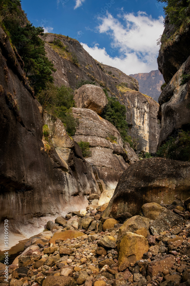 The Tugela gorge in the Drakensburg mountains, South Africa