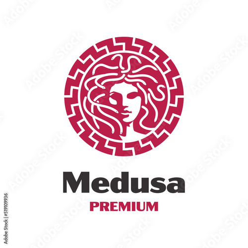 Medusa with Greek Pattern 