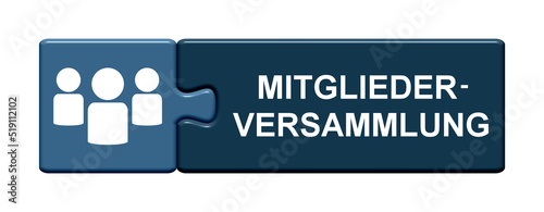 Foto Puzzle Button zeigt Mitgliederversammlung