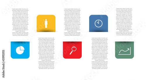 Infographic template for business. 5 steps line graph Timeline diagram, presentation vector infographic