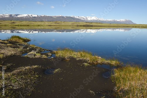 Landscape of the sea near Husavik in Iceland