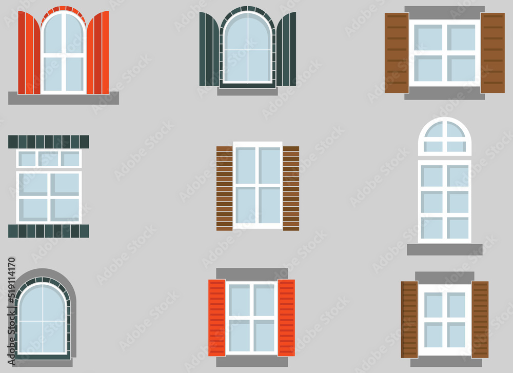 window vector design illustration isolated on gray background window vector design illustration isolated on gray background