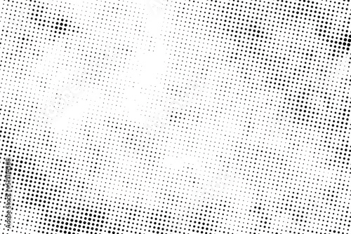 Vector abstract grunge halftone black dost texture background.