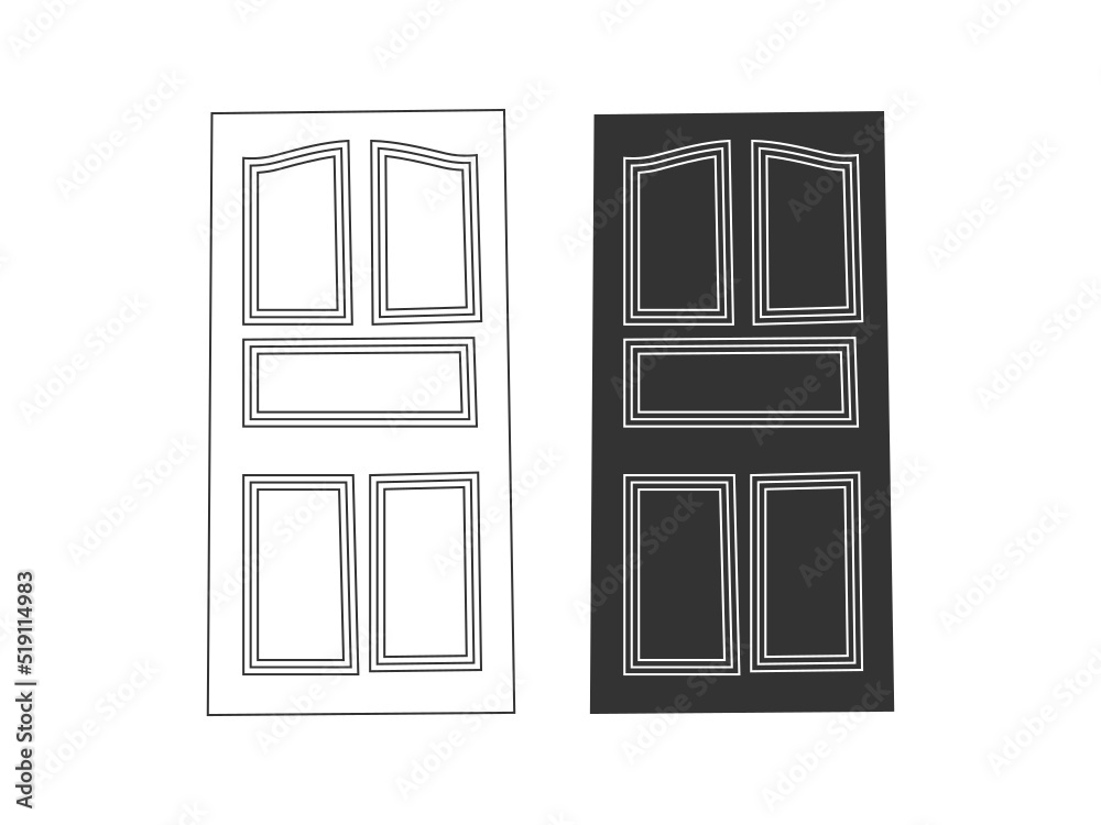 Modern wooden opened and closed door vector in different positions realistic set isolated illustration. Flat Door Vector Collection Pro Vector. House door icon. Simple illustration of house door vect Modern wooden opened and closed door vector in different positions realistic set isolated illustration. Flat Door Vector Collection Pro Vector. House door icon. Simple illustration of house door vect