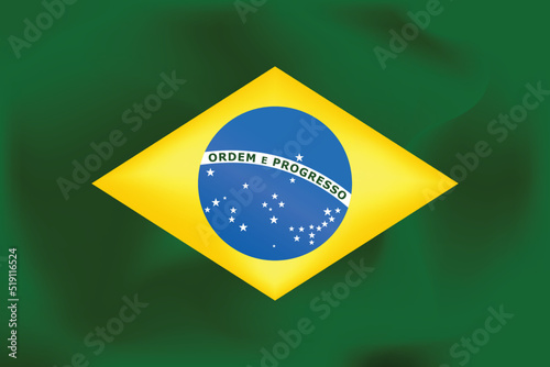 National flag of Brazil. Green color flag